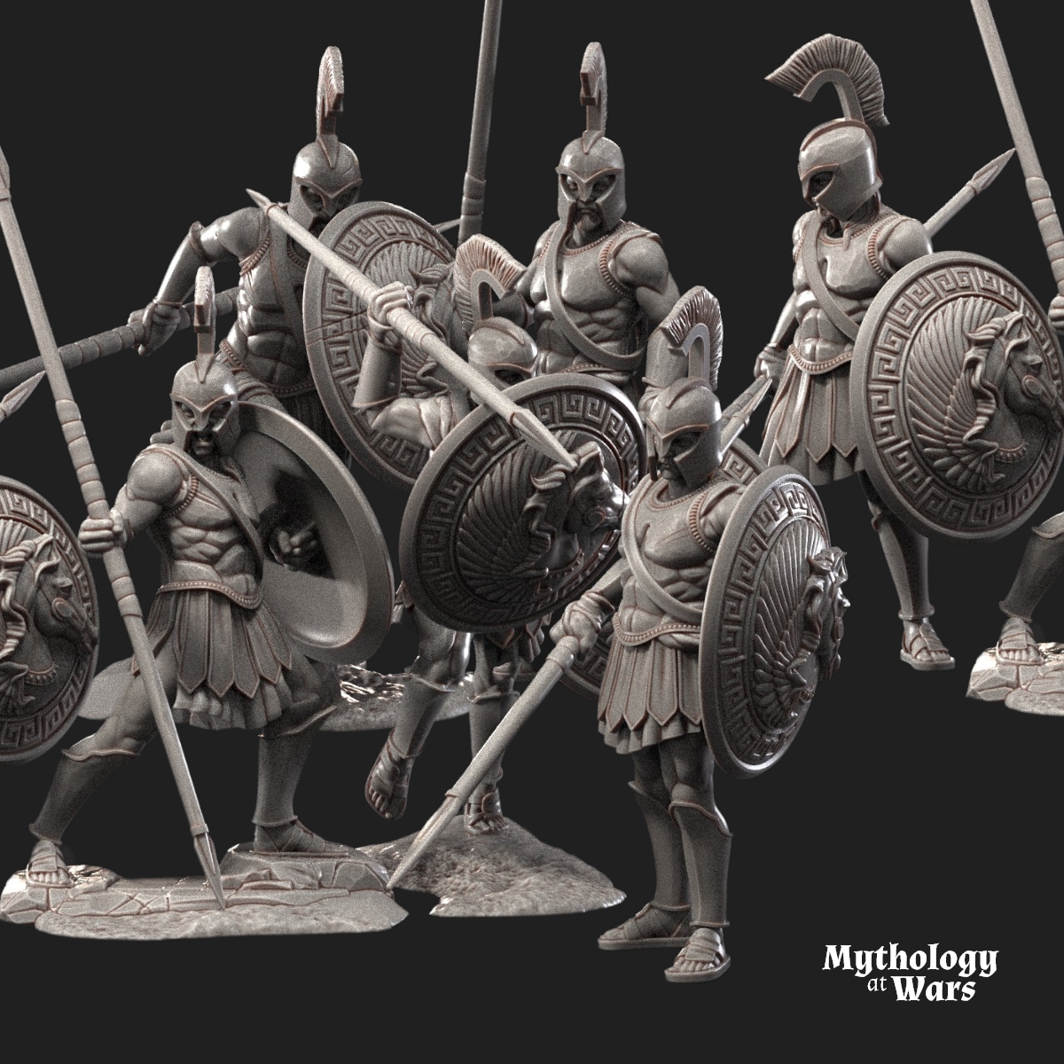 6x Hóplitas on foot | Zeus | Mythology at Wars